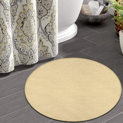 Machine Washable Modern Round Area Rug, Room Sofa Yoga Soft Round Carpet, Home Decor Non Slip Kitchen Office Circle Rug Grey, 24inch