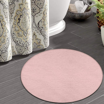 Women's Large Home Decor Mat, Soft Round Yoga Carpet, Non Slip Machine Washable Home Office Circle Rug Purple