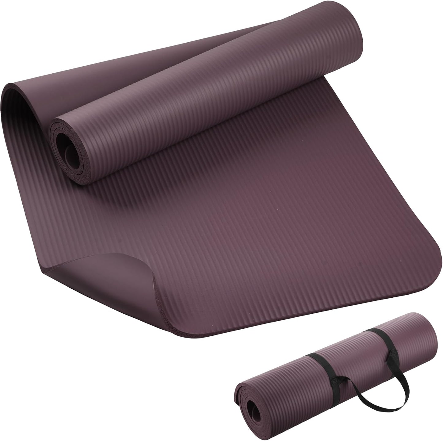 KEEP Extra Thick NBR Yoga Mat for Women & Men, 10mm Thick, 72”x24” Large Exercise Mat with Non-Slip Workout Mat for Yoga, Pilates, Stretching, Meditation – Wide & Cushioned Fitness Mat