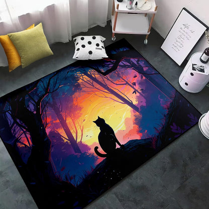 Black Girl Area Rug for Bedroom African American Rugs for Room Princess Carpet Kids Rugs for Bedroom African Girls Carpet for Living Room Teen Girls Yoga Mats, Pink, 4'×5'