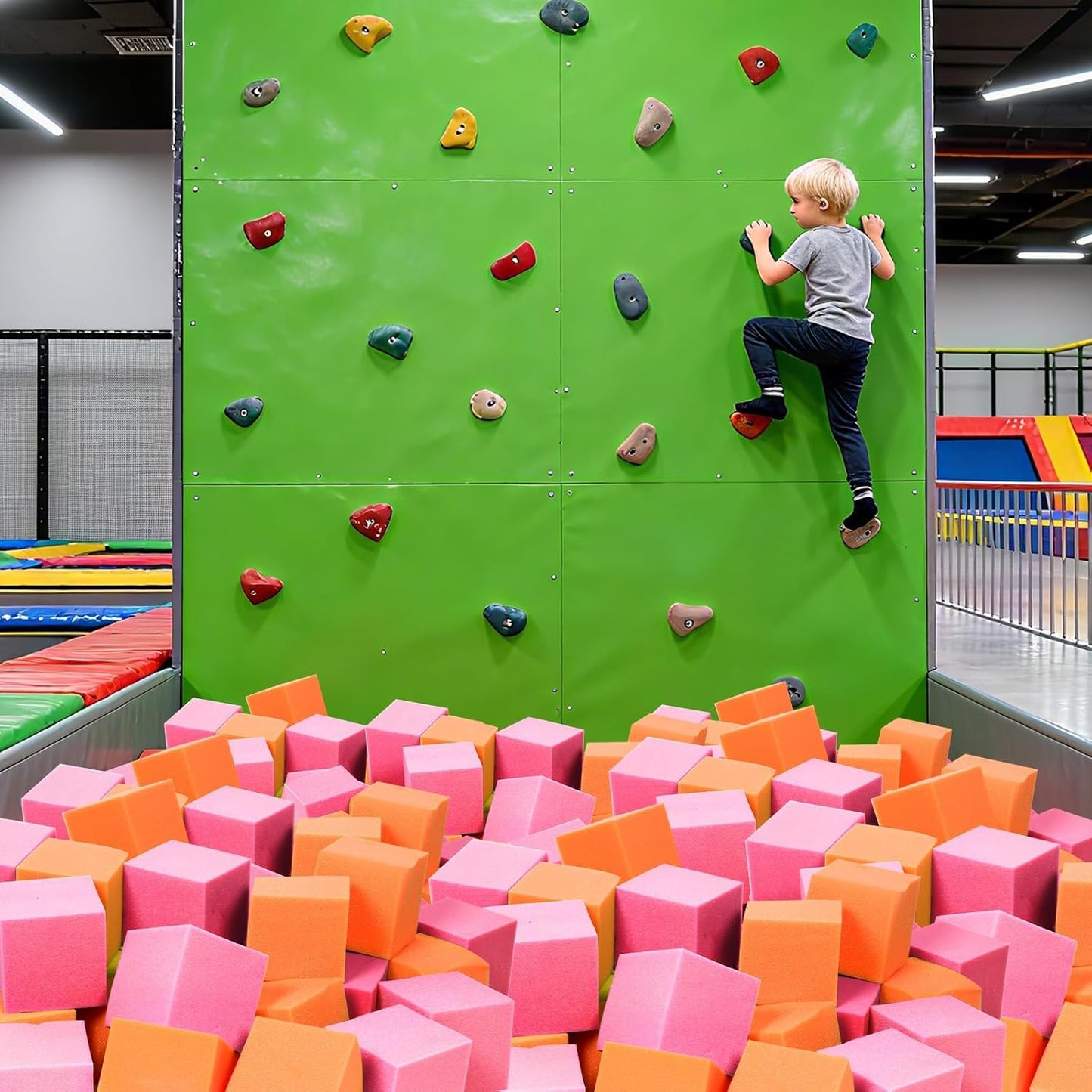 24PCS Foam Cubes 5"x5"x5"- Foam Pit Blocks Set, Soft Stacking Blocks for Indoor Games,Trampolines, Gymnastics, Parkour & Action Sport (6 Colors)