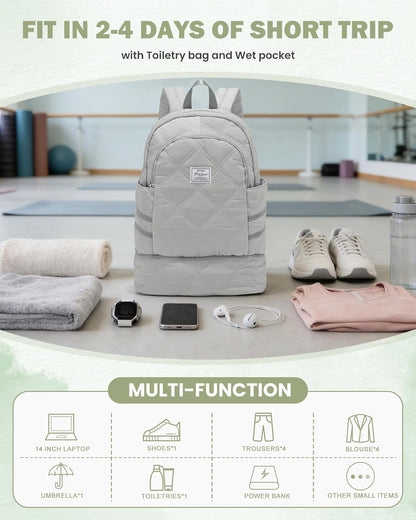 Gym Backpack for Women Men,Cheer bag,Lightweight Gym Bag with Shoe Compartment, Waterproof Sports Backpack with Wet Pocket, Black