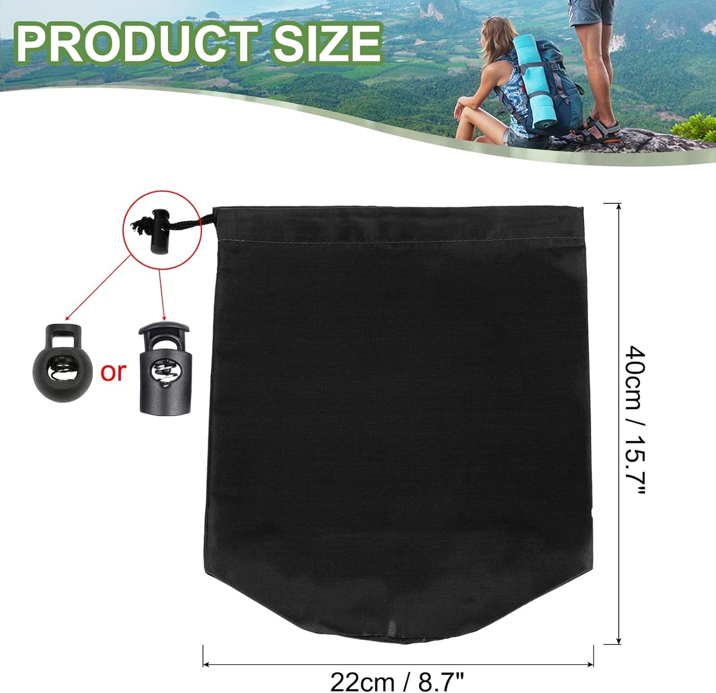 PATIKIL Stuff Sack, Waterproof Outdoor Storage Sack Portable Drawstring Dust Flap Bags Lightweight Sleeping Bag for Camping Hiking Travel