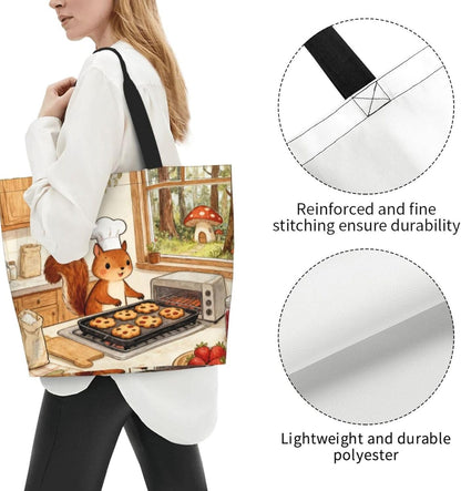 Tote Shoulder Bag Large Durable Reusable Eco-friendly Handbag Lightweight Stylish for Daily Use-19.7x15.7x5.9 Inch - Colors A