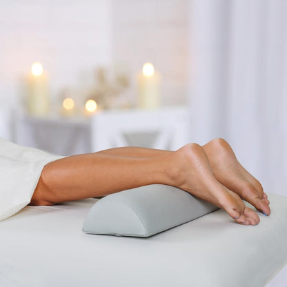 EARTHLITE Bolster Pillow Half Round – Durable Massage Bolster, 100% PU Upholstery incl. Strap Handle/Professional Quality for Massage Tables/Back Pain Relief