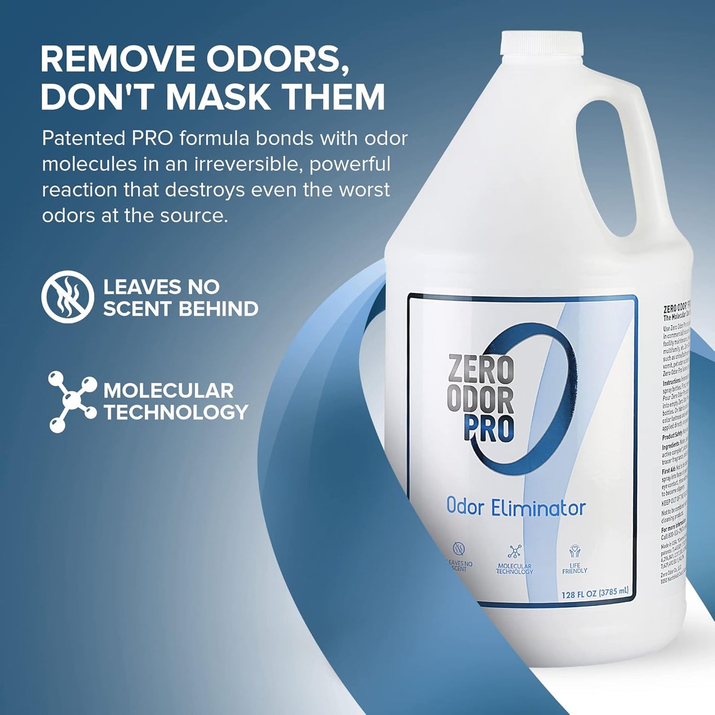 Zero Odor Pro Commercial Strength Odor Eliminator, Room Deodorizer and Air Freshener, Trigger Spray, 32 oz