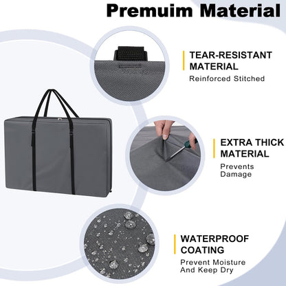 Explore Land Heavy Duty Chair Storage Bag for Folding Longue Zero Gravity Light Weight Transport Folding Rollator Walker (Black)