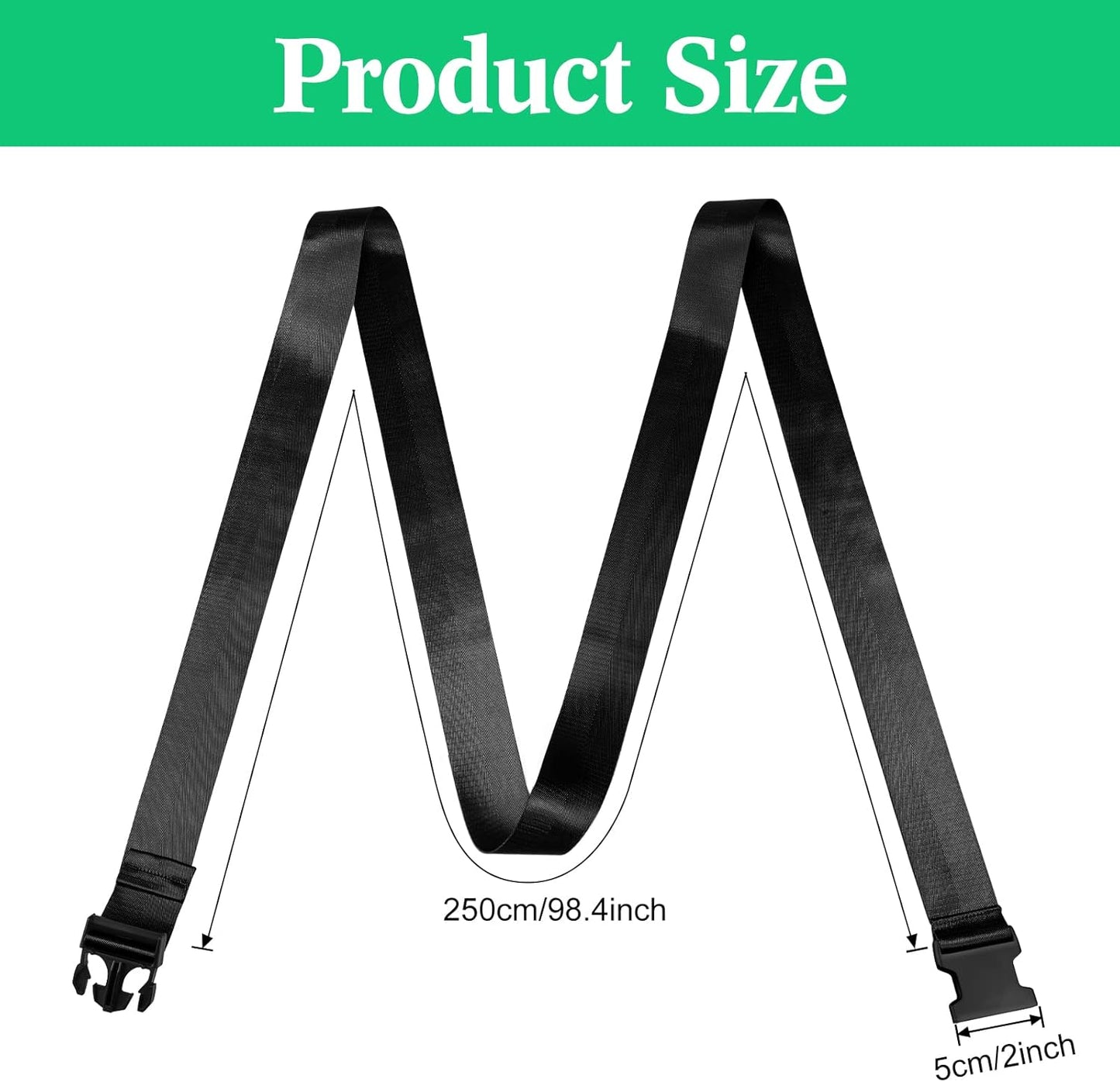 Extremity Mobilization Belt Manual Traction Mobility Strap Adjustable Fun Gait Belts for Stretching Yoga Leg Shoulder Exercise (Black)