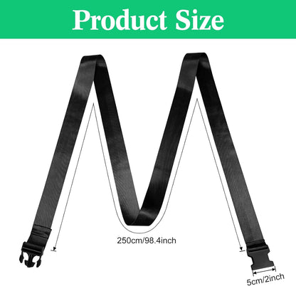 Extremity Mobilization Belt Manual Traction Mobility Strap Adjustable Fun Gait Belts for Stretching Yoga Leg Shoulder Exercise (Black)