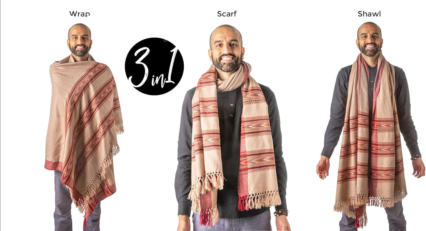 Meditation Shawl – Unisex Prayer Wrap, Large Scarf & Yoga Blanket – Soft, Lightweight & Multipurpose