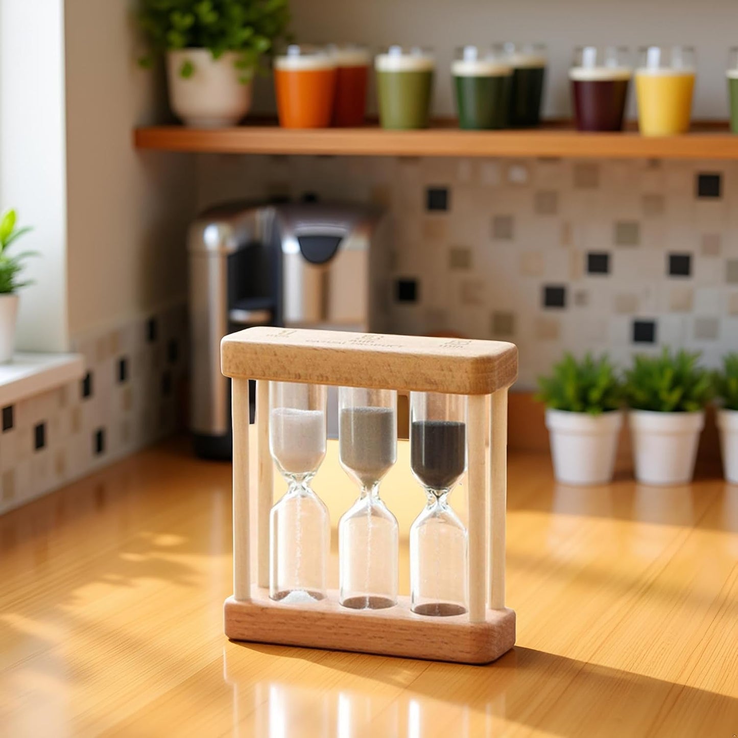 Creative 1/3/5 Minute Wooden Sand Glass Hourglass Timer Clock Home Decor Kitchen Tools Gift for Simple Style