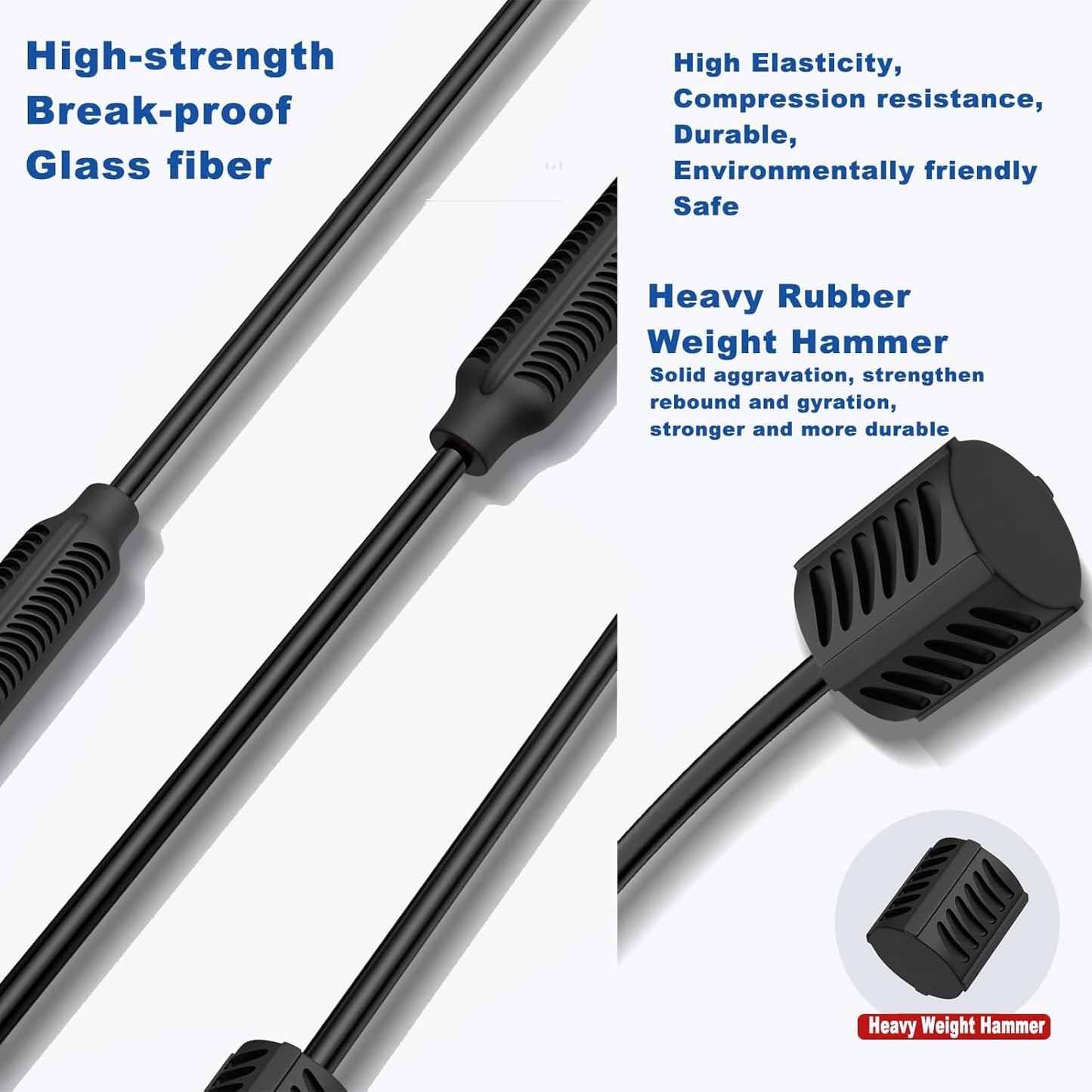 Yoga Starter Set - Flexi Bar, Resistance Band & Shoulder Tube for Elastic Exercise & Training Fitness