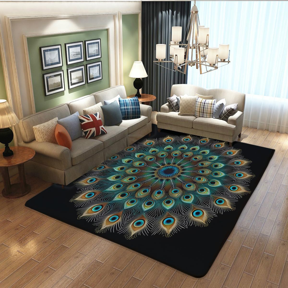 Butterfly Carpet Area Rug - Lovely Butterflies Printed Carpets for Kids Butterfly Theme Living Room Indoor Bedroom Decor Soft Polyester Yoga Mat 2'x3'