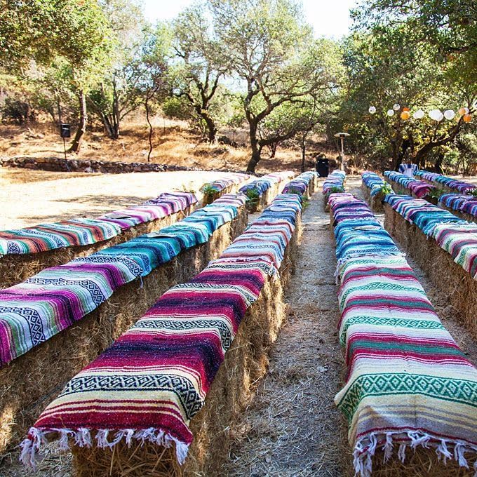 Del Mex Classic Mexican Blanket, Large Authentic Woven Falsa Throw (70"x50"), Artisan Southwest Décor for Beach, Yoga, Outdoors (Lavender)
