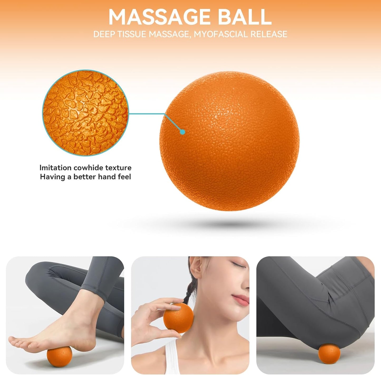 Krightlink 5-in-1 Foam Roller Set - Deep Tissue Muscle Recovery Kit with High Density Exercise Roller, Massage Ball, Resistance Band & Carry Bag for Physical Therapy & Pain Relief (Black)
