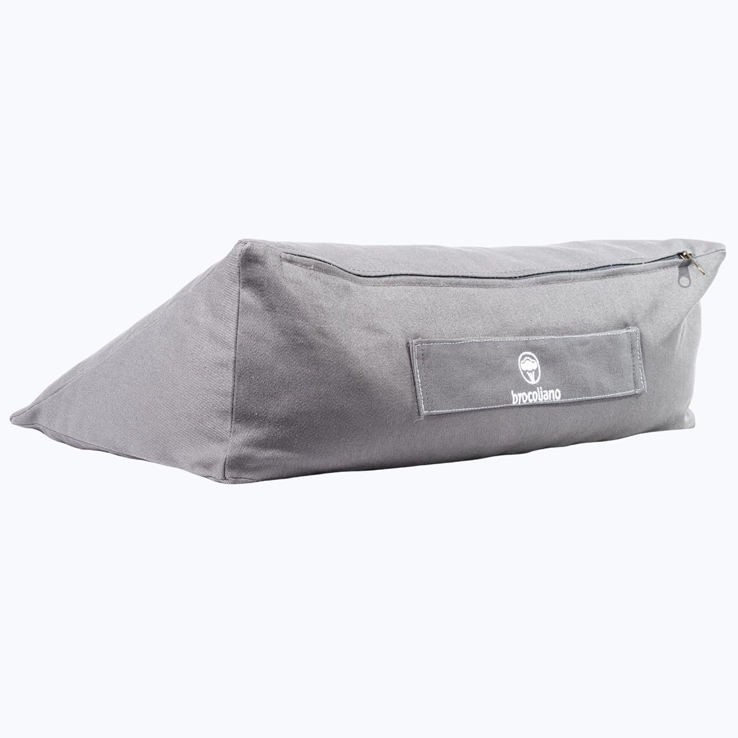 Meditation Cushion – Ergonomic Zafu Pillow for Yoga and Mindfulness – Washable Cover, Natural Buckwheat Fill, Premium Fabric (Cotton Blend/Polyester Variant) (Steel Gray, Medium)
