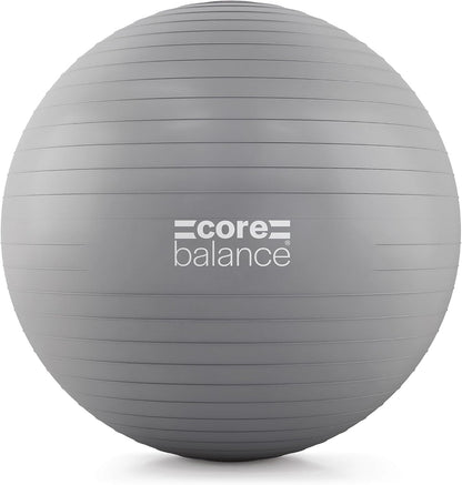 Core Balance Exercise Ball, Stability Ball for Yoga, Pilates and Fitness, Gym Ball for Home Gym and Office Chair, Training, Physical Therapy, Anti Burst, Pump Included, 55cm 65cm 75cm 85cm