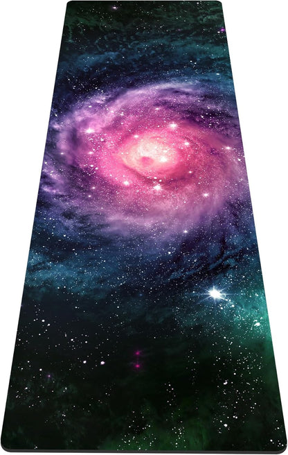 nuveti Yoga Mat Print Extra Thick TPE Non Slip Fitness Exercise Mat with Carrying Bag,72"x24" Extra Thick 6MM Exercise & Workout Mat for Yoga, Pilates Fitness and Floor Exercises - Colors A
