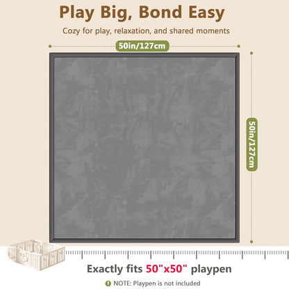 Baby Play Mat for Floor, 1.3'' Thick Memory Foam Tummy Time Mat - Super Soft Coral Velvet Nursery Rug with Non-Slip Backing, Crawling Rug for Toddlers/Infants, Yoga & Tatami Use, Oatmeal, 79''x 118''