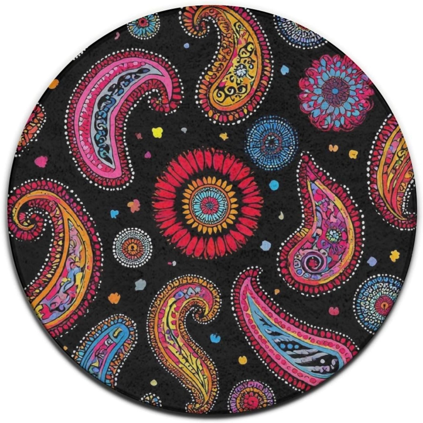 Room Sofa Yoga Soft Round Carpet, Home Decor Non Slip Kitchen Office Circle Rug, Machine Washable Modern Round Area Rug Beach Turtles, 60inch