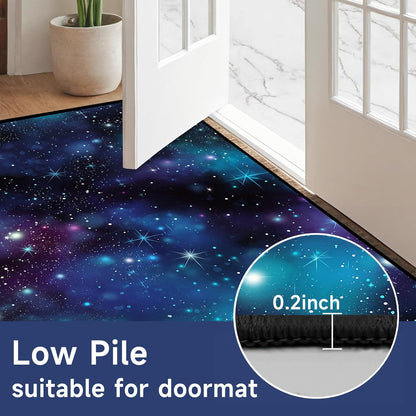 5'x7' Galaxy Rug Bedroom Living Room Gaming Area Rugs Nebula Throw Rugs Yoga Floor Mat Carpet,63"x83"
