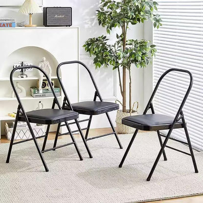 Backless Yoga Chair,Portable Folding Chair for Flexibility and Strength Training,Sturdy Frame,Foldable Design, High Load Capacity,Green-31.5in