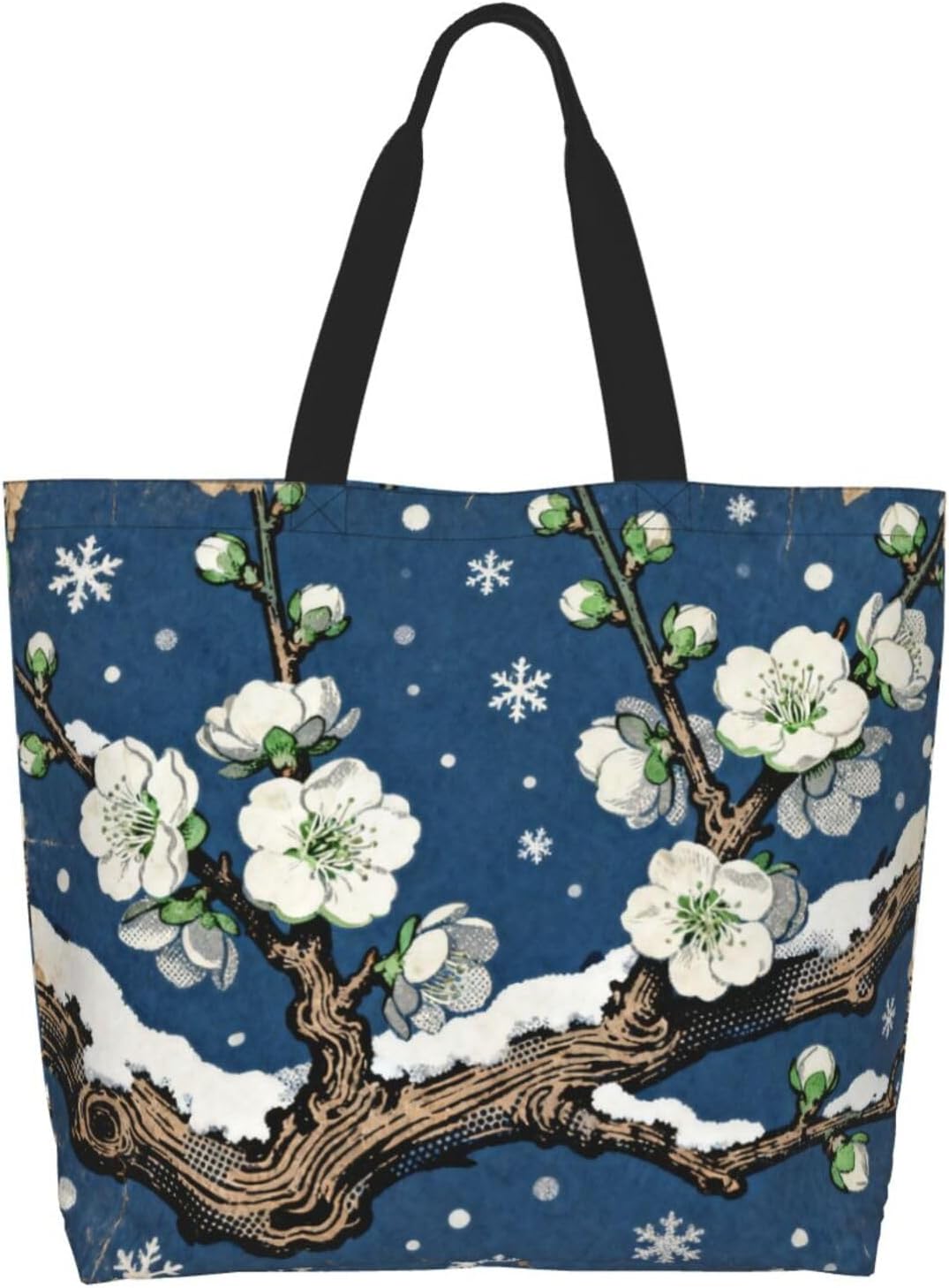 Tote Shoulder Bag Large Durable Reusable Eco-friendly Handbag Lightweight Stylish for Daily Use-19.7x15.7x5.9 Inch - Colors A