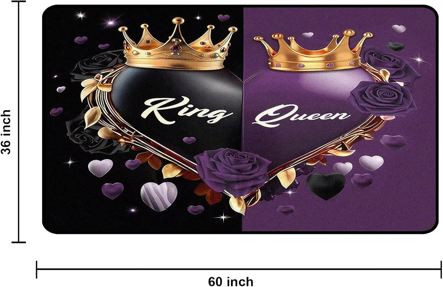 5' X 7' Queen and King Rug Black Grey Area Rugs Dining Living Room Bedroom Kitchen Office Yoga Room Washable Floor Mat Doormats Throw Rug Carpet Room Decor