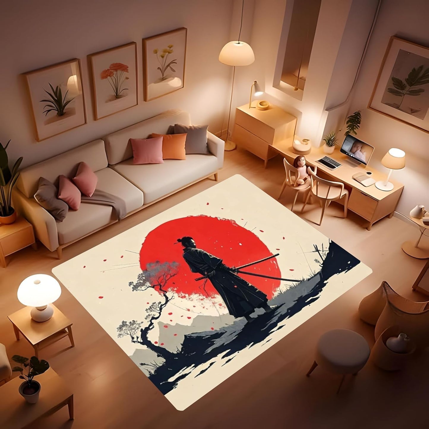 Butterfly Carpet Area Rug - Lovely Butterflies Printed Carpets for Kids Butterfly Theme Living Room Indoor Bedroom Decor Soft Polyester Yoga Mat 2'x3'