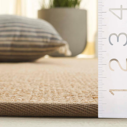 SAFAVIEH Area Rug 11x15 - Natural Fiber Collection - Large - Maize & Linen Color, Sisal, Woven Design with Border (NF141B) - Colors A