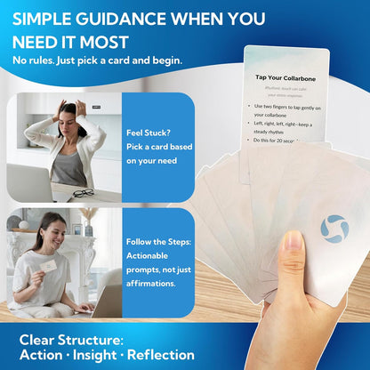 108 Mindfulness Cards for Coping Skills & Mind Brain Emotional Insight Cards - Somatic Therapy for Stress Relief & Anxiety - CBT, Grounding, Self Care Techniques for Teens | Adults | Therapists