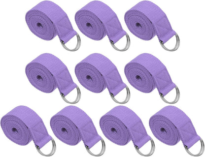 PATIKIL Yoga Strap for Stretching, Cotton Yoga Belt with Adjustable Metal D-Ring Buckle Stretch Band for Fitness Pilates