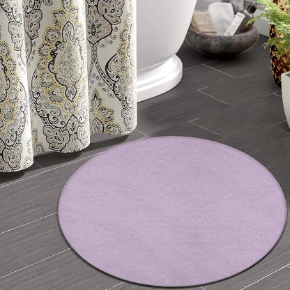 Women's Large Home Decor Mat, Soft Round Yoga Carpet, Non Slip Machine Washable Home Office Circle Rug Purple