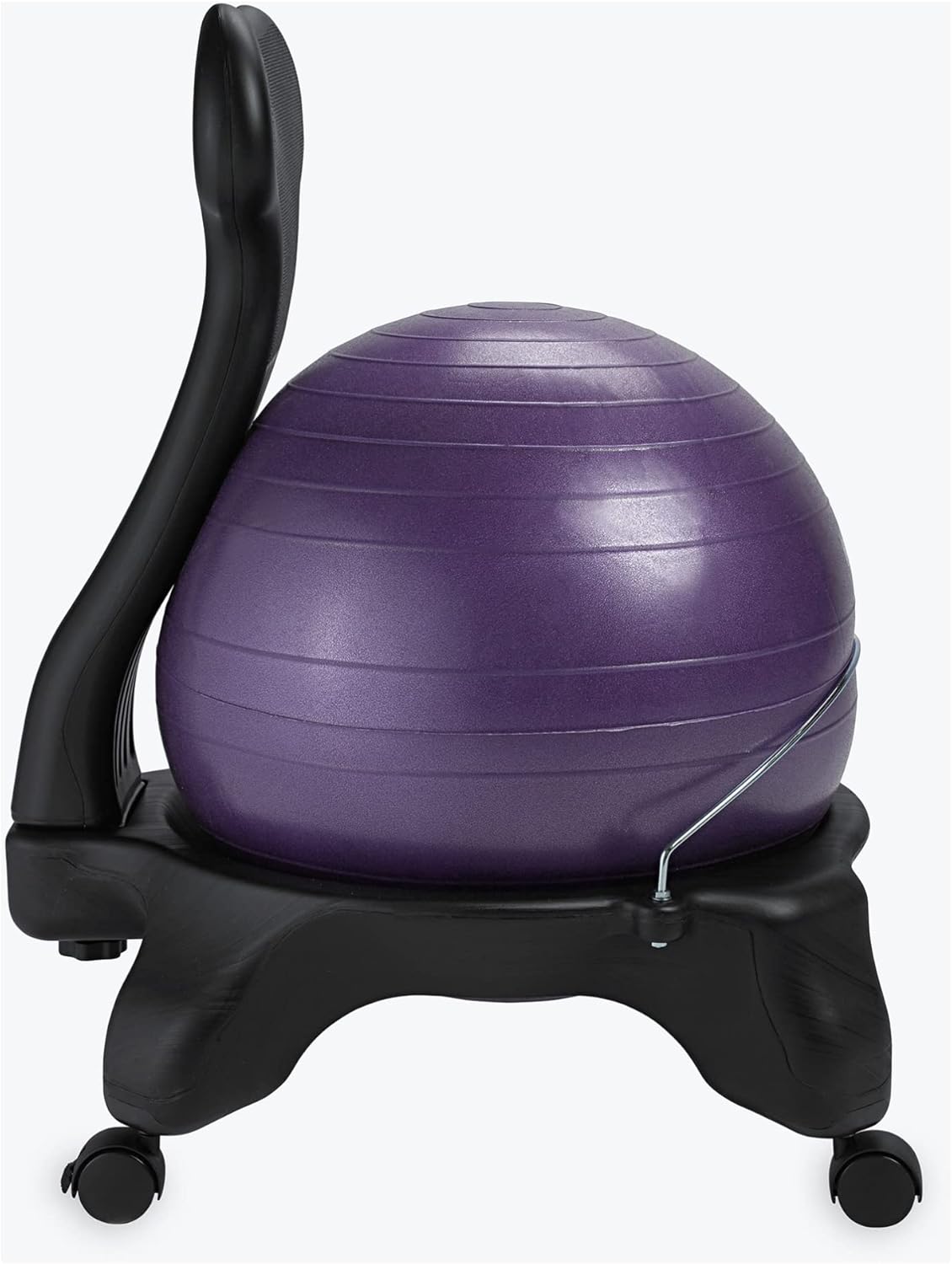 Gaiam 610-6002RTL Balance Ball Chair - Classic Yoga Ball Chair with 52cm Stability Ball, Pump & Exercise Guide for Home or Office, Black