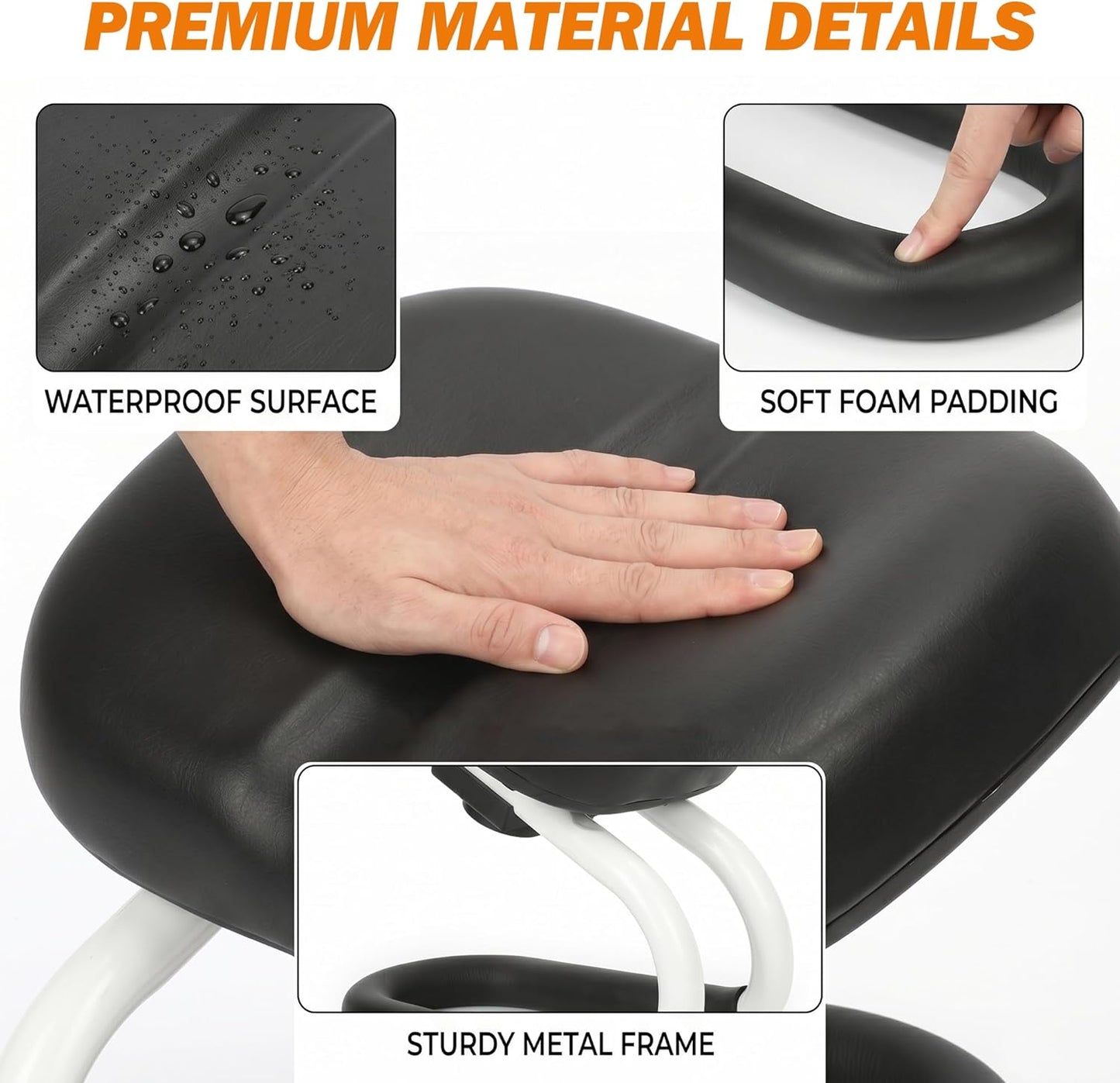 Meditation Bench Kneeling Stool Adjustable Height for Yoga, Home Studio Meditation – Portable Folding Seiza Chair with Non-Slip Cushion, 3 Level Ergonomic Metal Prayer Stool