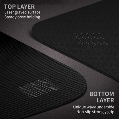 CAMBIVO Extra Wide Yoga Mat for Women and Men (72"/84"x 32"x 1/4") TPE Workout Mat, Non-slip Large Exercise Fitness Mat for Yoga, Pilates, Workout