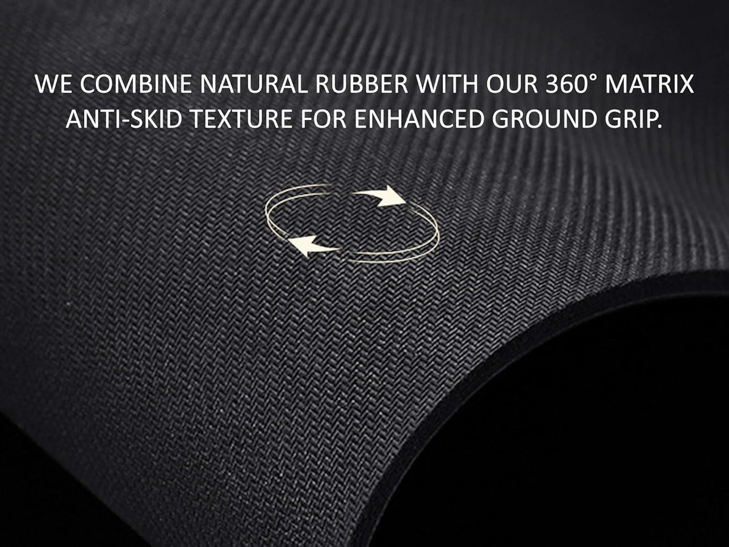 Premium Yoga Mat - 5mm Thick, Extra Wide & Long, Non-Slip Natural Rubber Base & PU Top, Anti-Tear, Ideal for Yoga, Pilates, and Fitness.