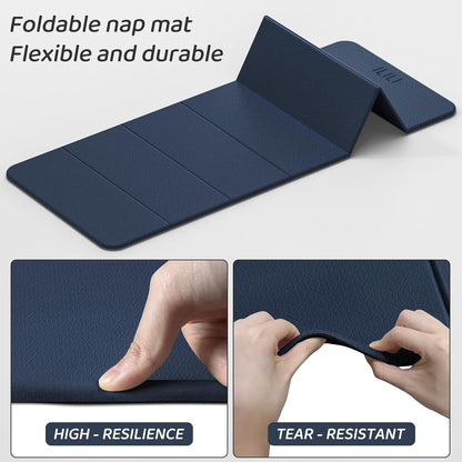 ILILI Foldable Yoga Mat 71 * 24 * 0.3'' - TPE Non-Slip Fitness Mat for Home，Waterproof & Lightweight (2lb) for Home Gym, Pilates & Stretching,Fitness Workouts