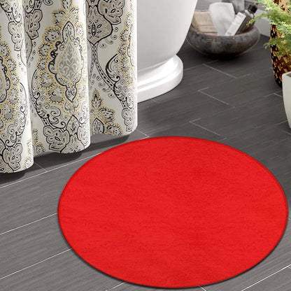 Machine Washable Modern Round Area Rug, Room Sofa Yoga Soft Round Carpet, Home Decor Non Slip Kitchen Office Circle Rug Grey, 24inch