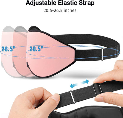 LitBear Sleep Mask for Side Sleeper Women Men, Eye Mask for Sleeping Light Blocking, 3D Contoured Cup Sleeping Mask, Soft Breathable Sleep Eye Mask with Adjustable Elastic Strap for Travel