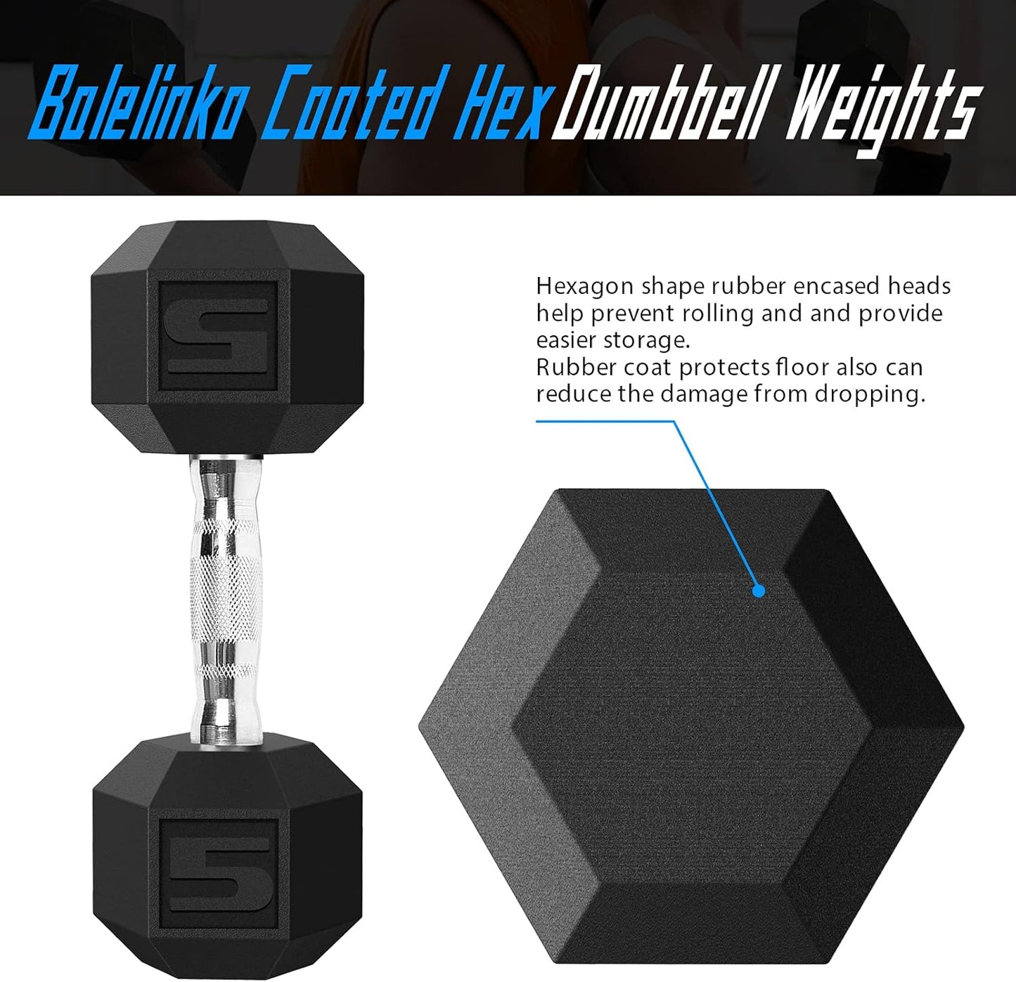Balelinko Home Gym Equipment Workouts Strength Training Weight Loss Pilates Weights Yoga Sets Weights for Women, Men, Seniors and Youth