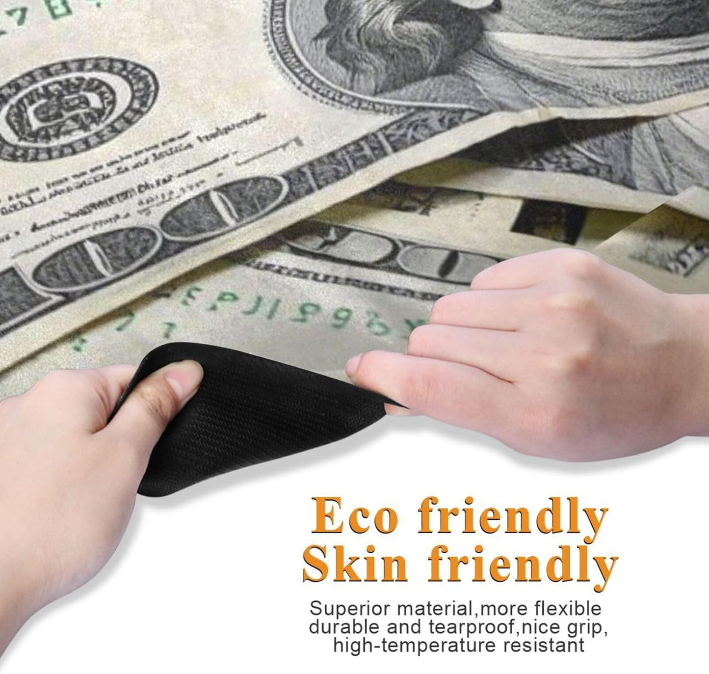 Dollar Cash Rich printed foldable yoga mat for travel For hot yoga, natural rubber non slip, with yoga mat storage tapete para ejercicio 71x26 inches