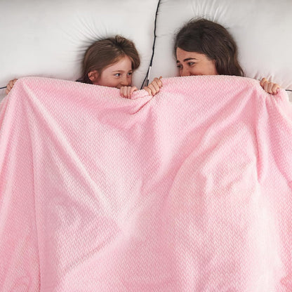 NEWCOSPLAY Super Soft Throw Blanket Light Purple Premium Silky Flannel Fleece Leaves Pattern Lightweight Bed Blanket All Season Use (Light Purple, Throw(50"x60")) - Colors B