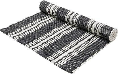 Hand Woven 100% Cotton Yoga Mat- Thick Handloom Made in India- for Gym Floor Exercise - Runner for Bedroom