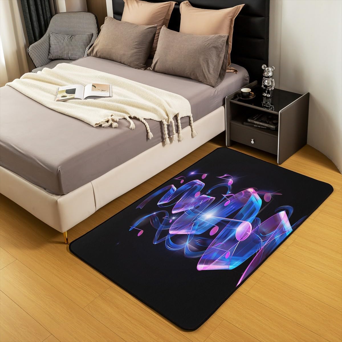 Yoga Area Rug 4x5 Boho Mandala Rugs for Living Room Bedroom Zen Spiritual Super Cozy Decorative Carpet Women Adults Floor Mats Home Decor