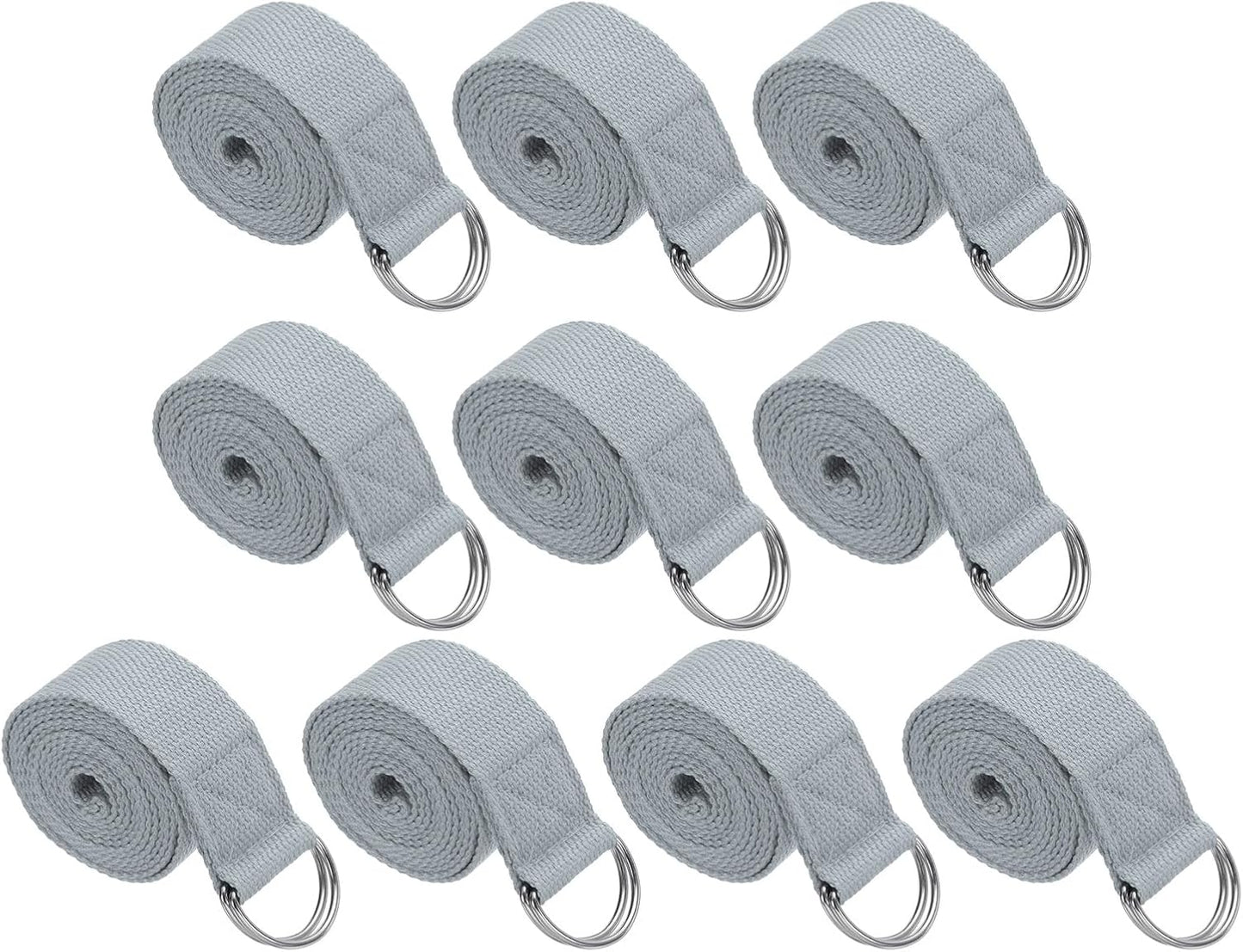 PATIKIL Yoga Strap for Stretching, Cotton Yoga Belt with Adjustable Metal D-Ring Buckle Stretch Band for Fitness Pilates