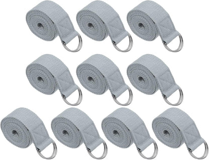PATIKIL Yoga Strap for Stretching, Cotton Yoga Belt with Adjustable Metal D-Ring Buckle Stretch Band for Fitness Pilates