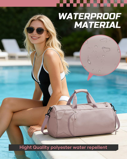 Gym Bag Womens Mens with Shoes Compartment and Wet Pocket Travel Duffel Bag for Women for Plane Sport Gym Tote Bags Swimming Yoga Waterproof Weekend Overnight Carry on Bag Hospital Holdalls - Colors C