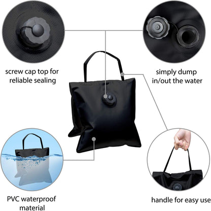 Eurmax USA Photography Sand Weight Bags Heavy Duty Saddlebags for Photography Video Equipments, Backdrop Stand, Light Stand,Photo Tripod, Canopy Tent, Umbrella Base, Fishing Chair,Picnic Table 2-Pack