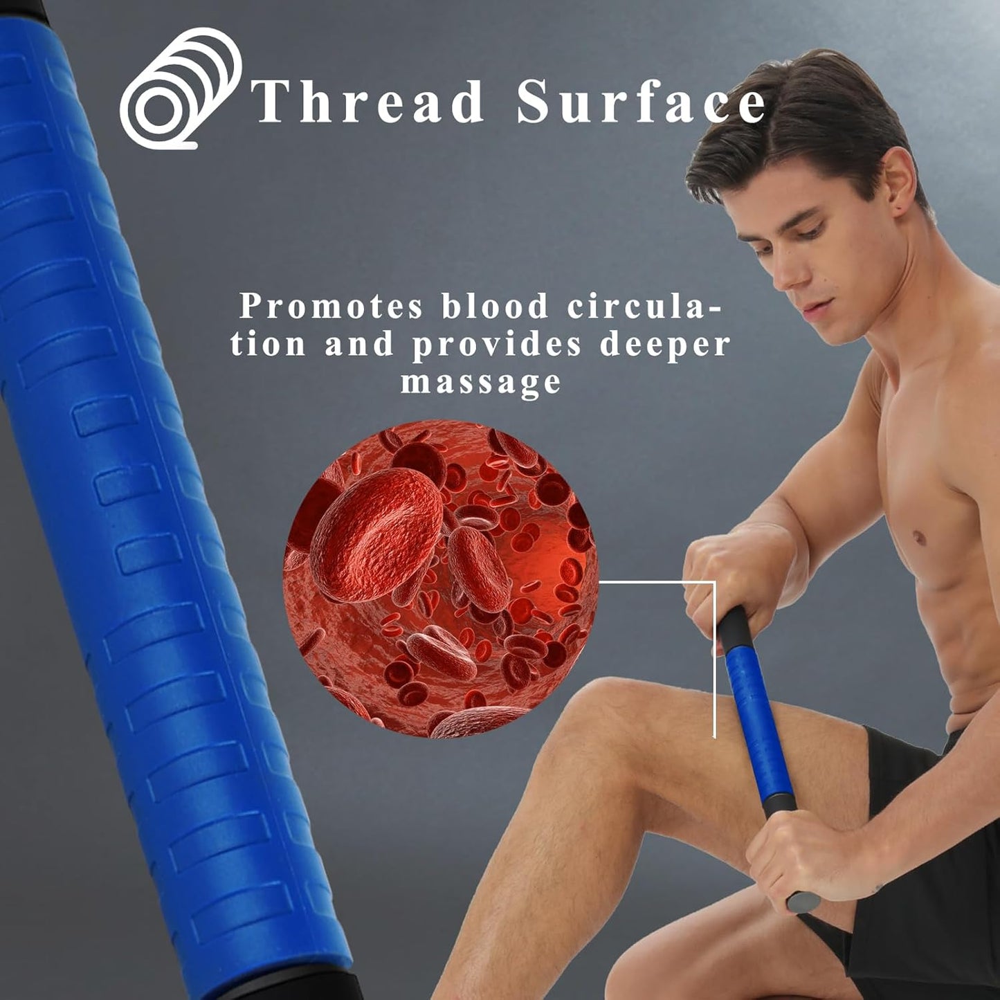 Muscle Roller Massage Stick for Legs Massager Roller-Calf Roller Deep Tissue Release Muscle Soreness, Trigger Points for Legs, Neck, Calves, Thighs, Shins, Back